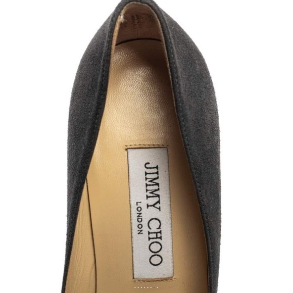 Jimmy Choo Suede Talent Sue Pumps in Mink Pewter Size 40 IT US Women’s 10 - Picture 6 of 16